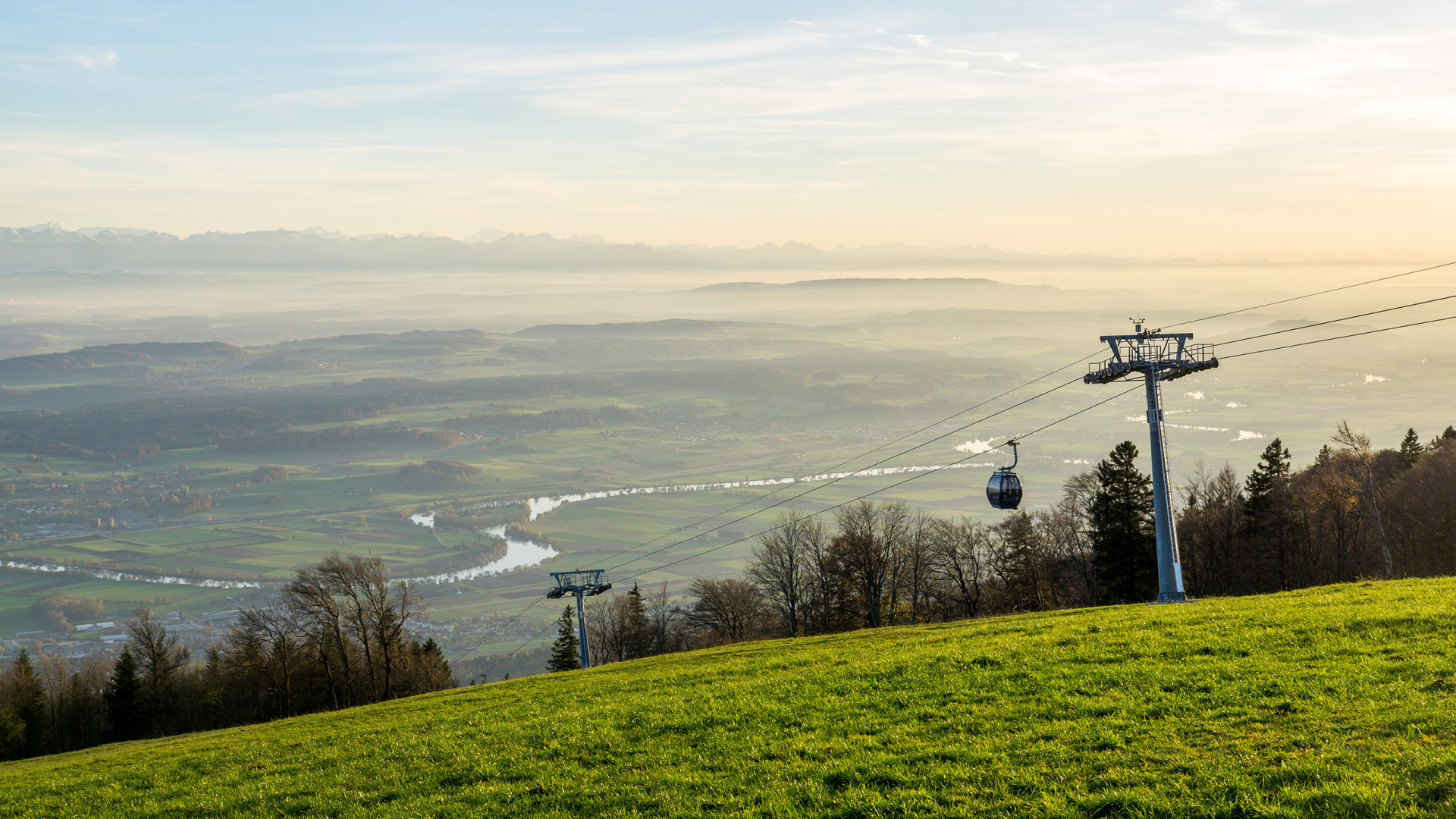 Vue du Weissenstein avec téléphérique
